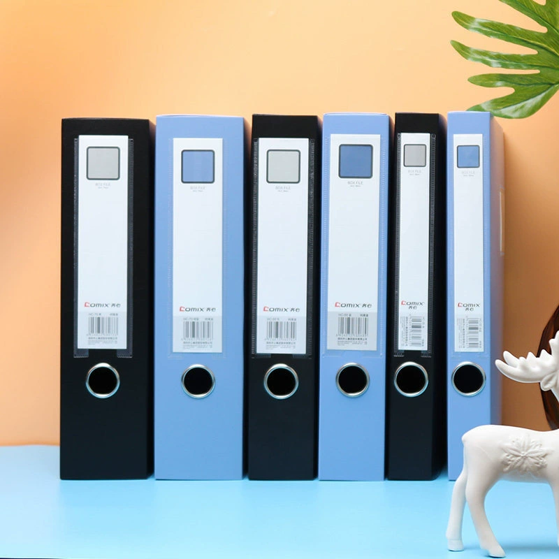 齐心 Adhesive PP file box wholesale Thickened file box A4 data box office storage supplies Single package