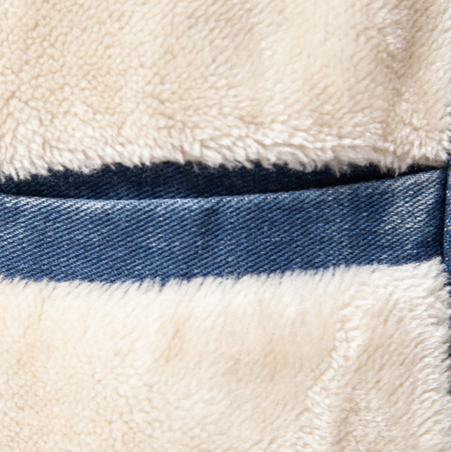 Autumn And Winter New Fleece Denim Jacket, Casual Washed Denim Top_voghion.com
