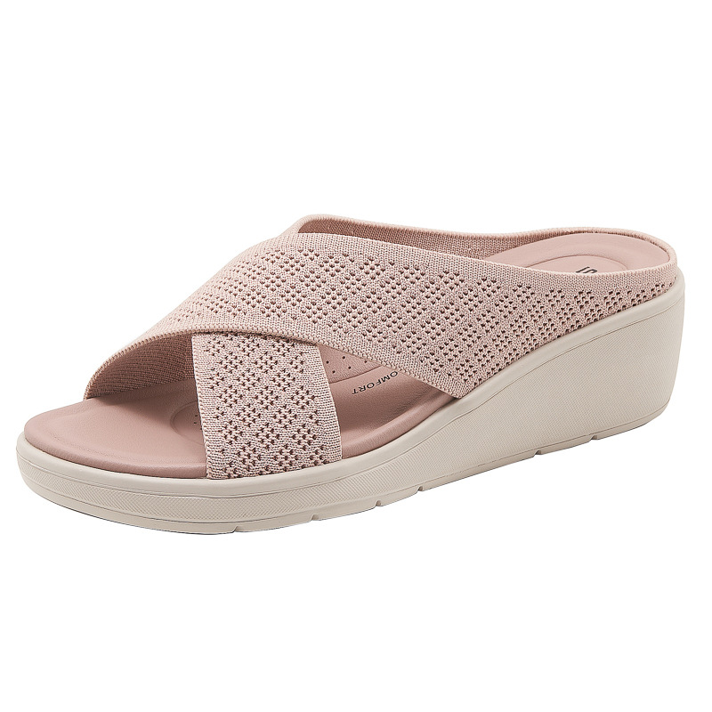 (No vendido) nueva primavera de 2025 estilo de moda casual comercio exterior tacones grandes zapatos de playa frescos