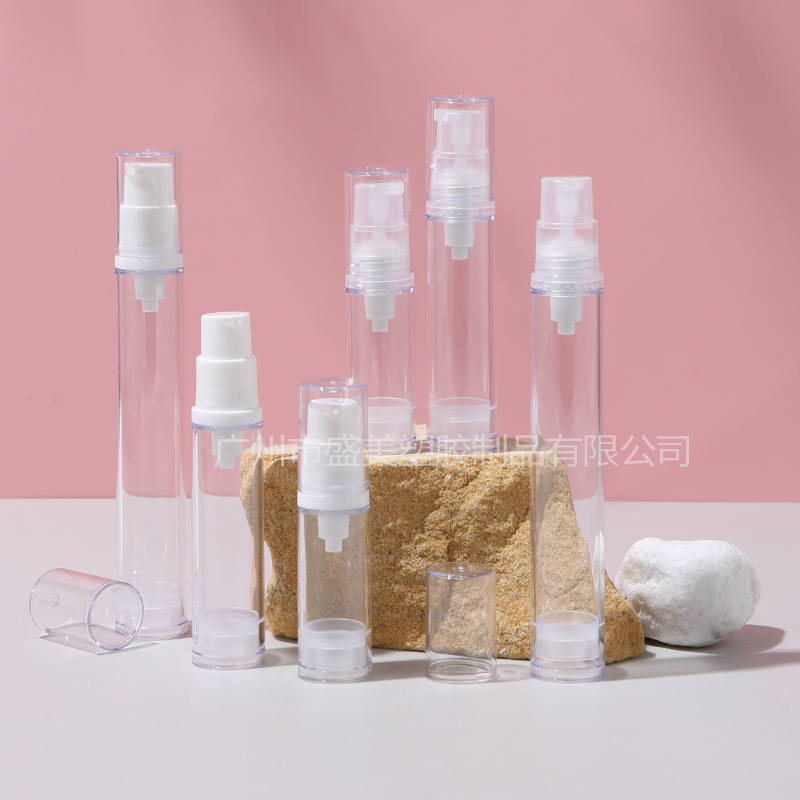 现货真空瓶10ml分装瓶AS塑料喷雾瓶鸡嘴精油香水小样瓶乳液瓶空瓶