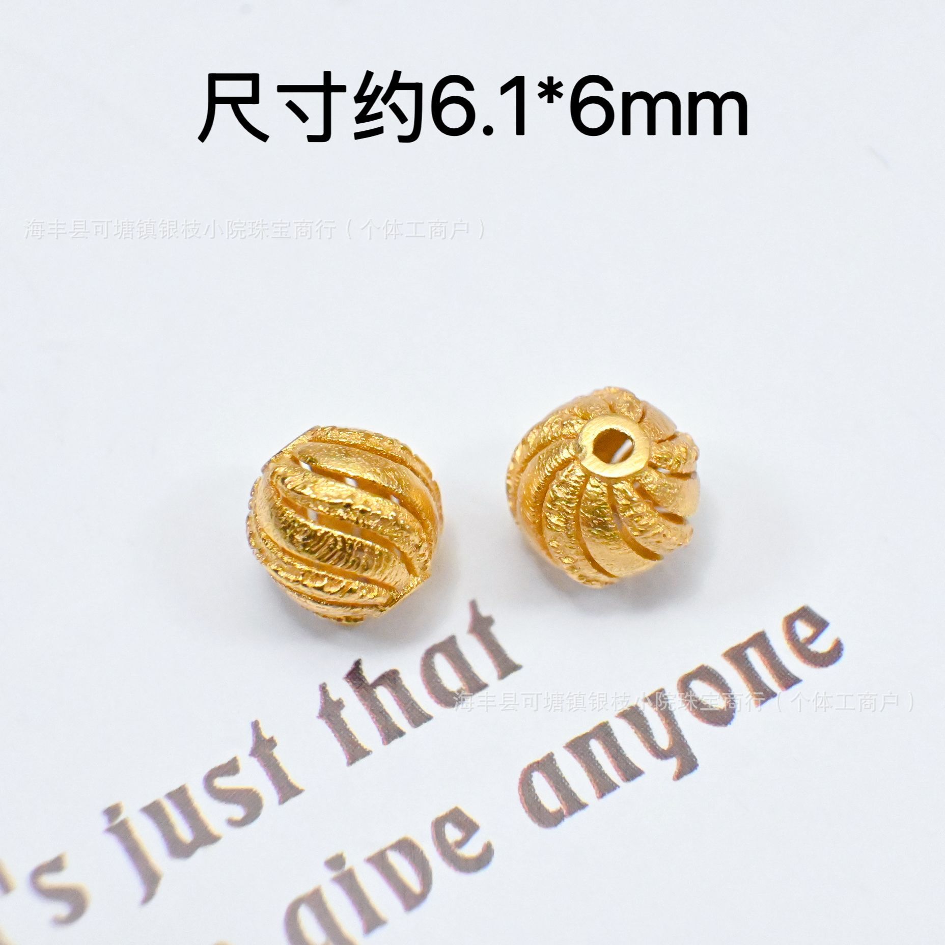 S925 Silver Ancient Gold Color-Preserving DIY Through-Hole Accessories Gourd Snap Ring Heart Spacer Bead Pendant Beaded Bracelet Necklace