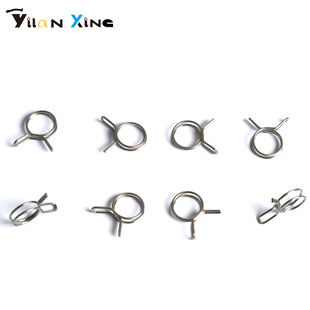 304 Stainless Steel Double Wire Hoop Spring Steel Water Pipe Oil Pipe Clip Drip Irrigation Ring Double Wire Strong Buckle