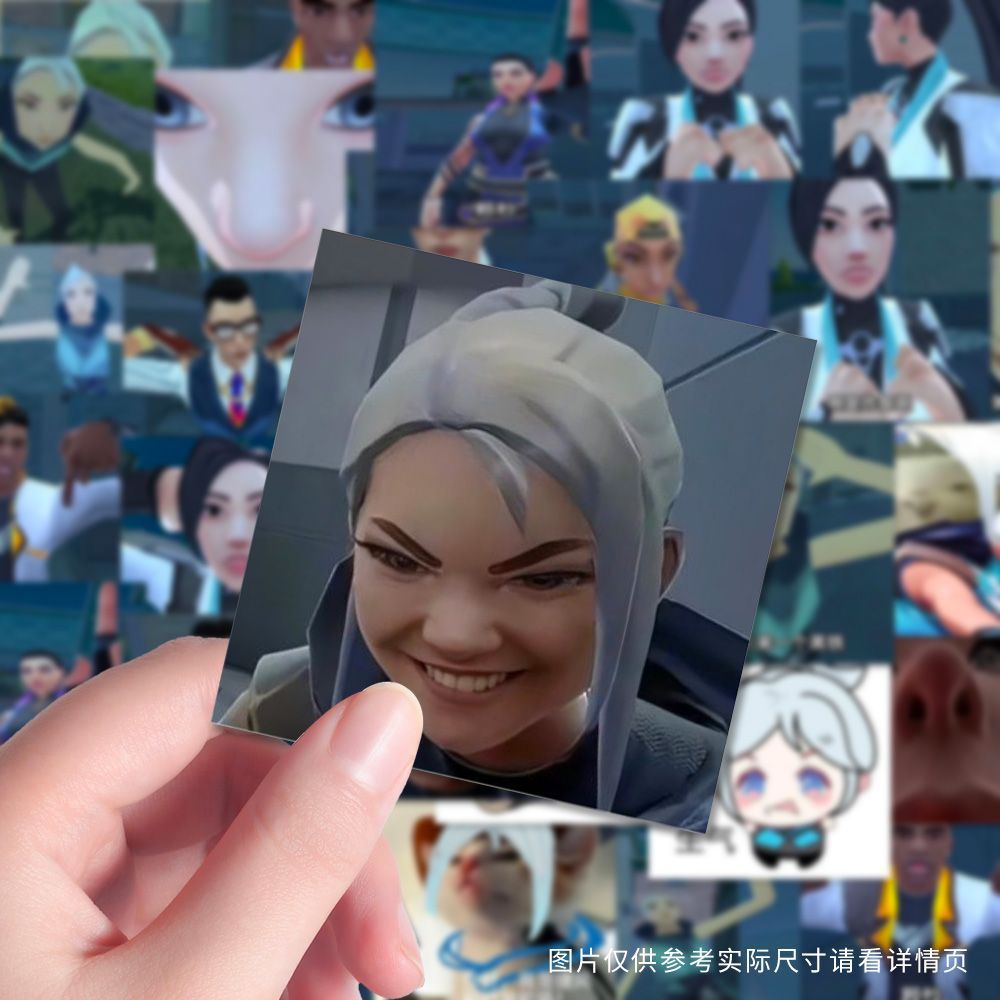 189 pegatinas emoticon de Jetwind Valorant temeroso contrato gracioso taza de agua pegatinas de escritorio DIY teléfono móvil