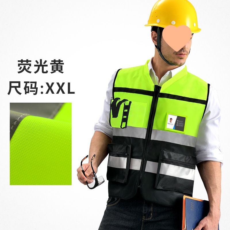Líder chaleco reflectante de montaje ropa de seguridad construcción chaleco reflector chaqueta de motocicleta chaqueta de montaje tráfico de carreteras