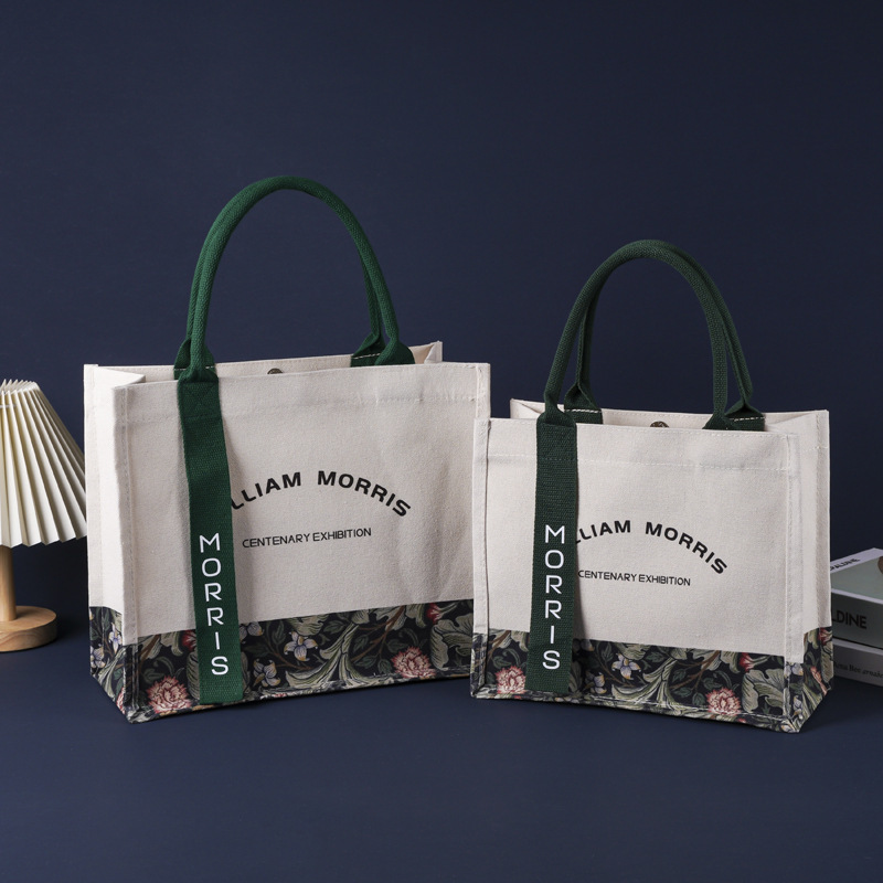 Morris Canvas Logo Fashion Tote Canvas Bag Large Easy Canvas Bag Environmentally Friendly Printed Handbag Can Be Worn on One Shoulder