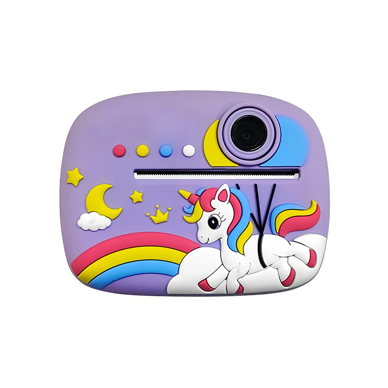 Nueva cámara de impresión para niños de 2400W píxeles transfronteriza Polaroid cámara digital de doble cámara instantánea de dibujos animados