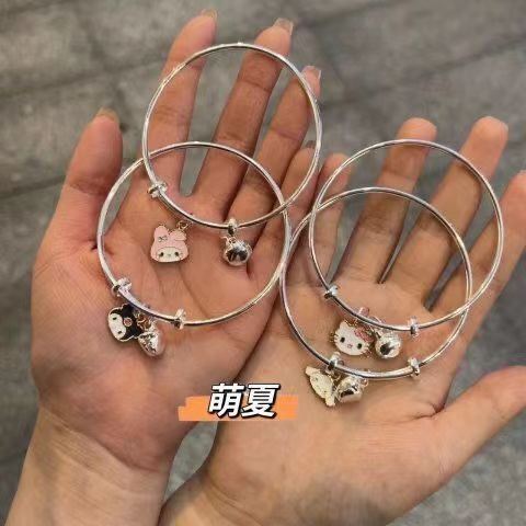 Sanrio Bracelet Cartoon Kurome Bracelet Couple Bestie Bell Bracelet Ins Jade Dog Accessories Small Gift