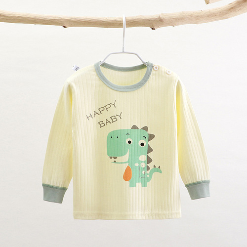 Baby autumn clothes single-piece tops infant bottoming shirts pure cotton spring autumn and winter clothes boys and girls children's cotton underwear