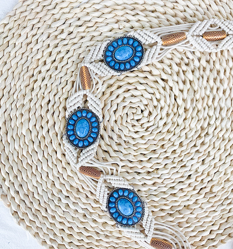 Solid Color Pattern Women's Gender Yan Haoxiang Style Belt Bohemian Handwoven Tassel Vintage Waist Chain Women's Decorative Dress Versatile Waist Accessory