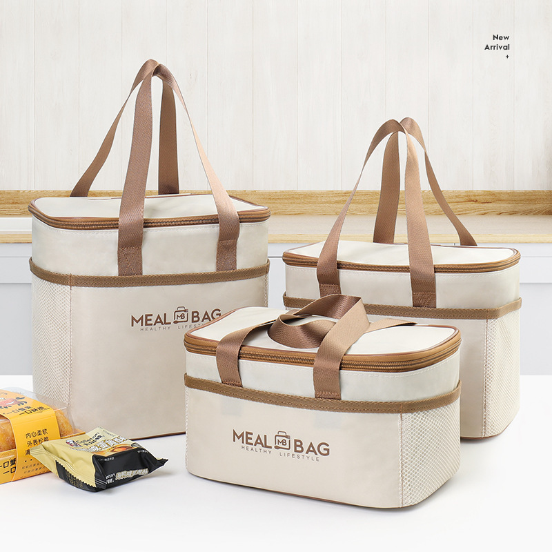 Cross-Border Autumn and Winter Insulated Lunch Bag Handbag with Rice Bag Thickened Aluminum Foil Lunch Box Bag Lunch Work Waterproof Ice Bag