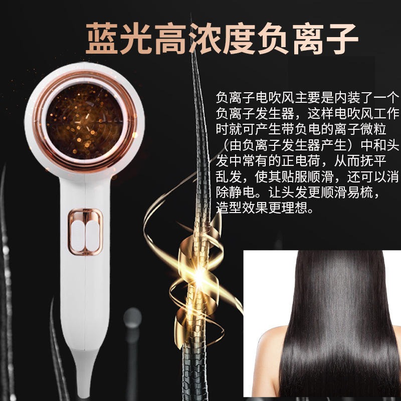 新しいギフトのドライヤーの白いセットのヘアサロンのハイパワーのドライヤーの家庭用の快適で軽いドライヤーのヘアケア|undefined