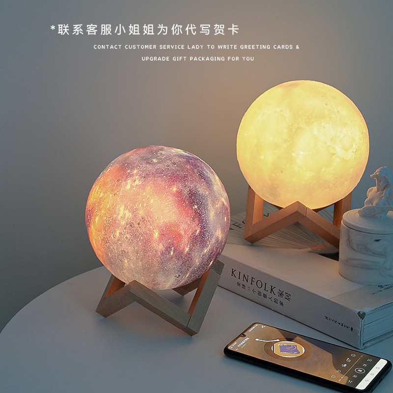 月のブルートゥースのスピーカーの星空のデスクトップのアイデアの贈り物は国境を越えて爆発します。|undefined