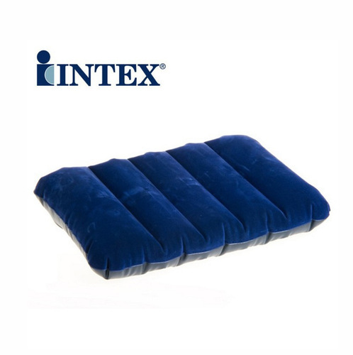 INTEX68672植绒蓝色方形充气枕 午休枕头 靠枕 抱枕