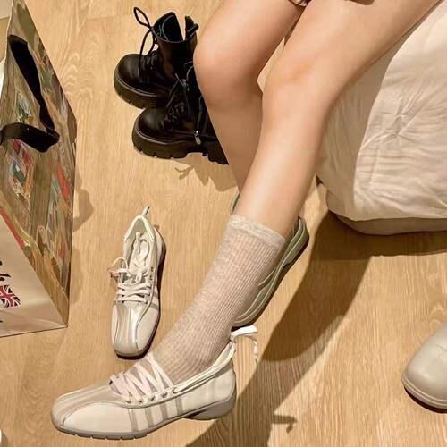 Women's ballet flats 2025 spring and autumn new casual strap Mary Jane flat shoes