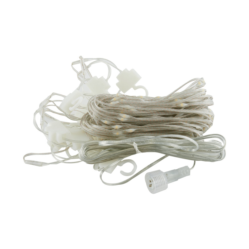 Lámpara de cortina de alambre de cuero LED, habitación de casa, diseño de ambiente de dormitorio, control remoto USB 8 funciones, 3*3 luces de cortina al por mayor