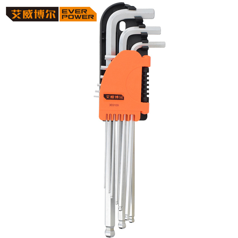 艾威博尔 303109 C系列9件套特长公制球头内六角