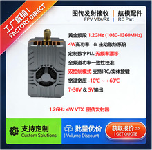 1.2G 4W VTX图传发射器 铝合金风扇散热 远距离传输 支持IRC