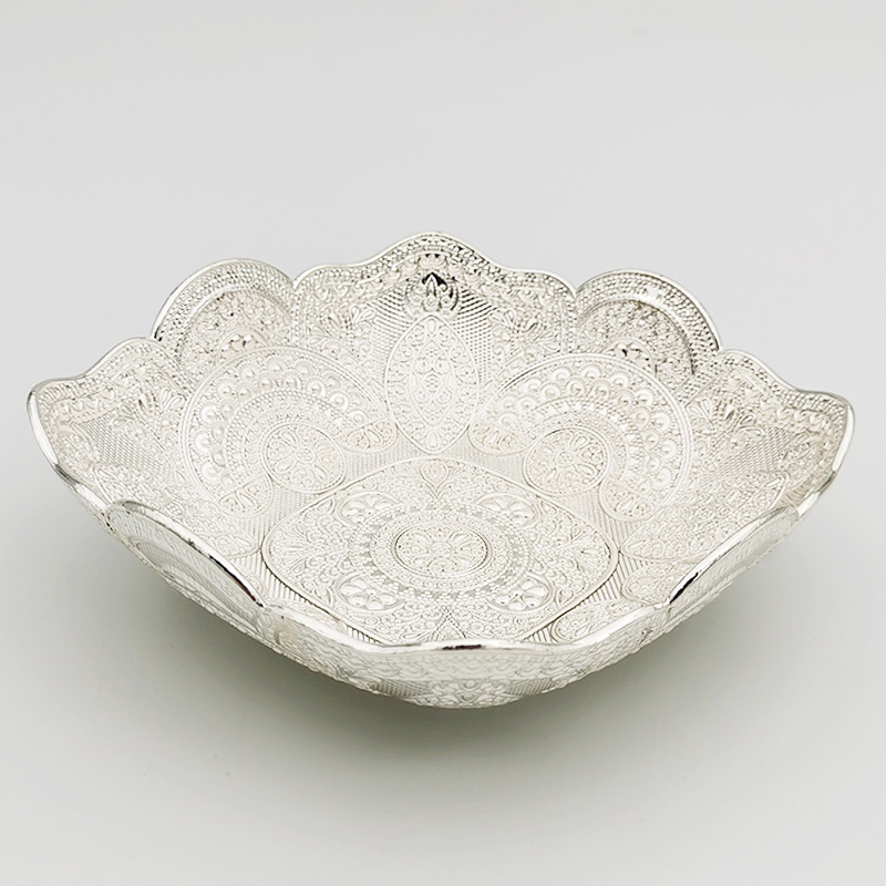 Metal creativo Pavo Real placa tuerca plato de fruta caramelo snack almacenamiento snack placa hogar sala de estar Placa de fruta seca Decoración