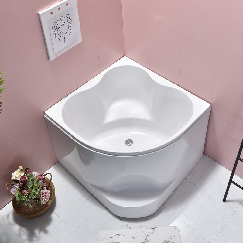 2026 New Model Household Adult Bathtub, Small-Sized European-Style Triangular Fan-Shaped Massage Bathtub for Single Adults