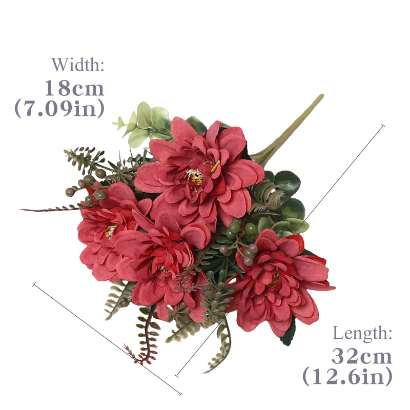 Flores de simulación coral Dalian sala de estar decoración de boda flores falsas fabricantes de props de fotografía al por mayor adornos props transfronterizos