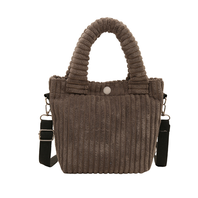 Nicho de velcro bolso de balde 2024 nuevo invierno literatura y arte mochila bolso de color caramelo lindo bolso especial