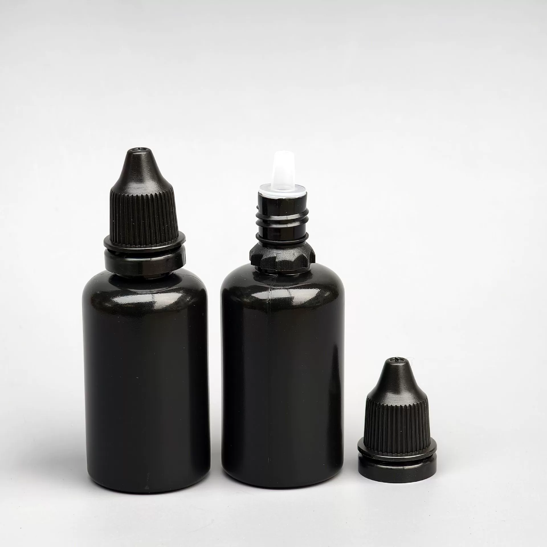 30ml черная капельная бутылка ПЭИ пластиковая бутылка легко сжимается пластиковая бутылка непрозрачная бутылка для капель