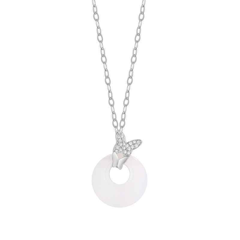Collar de hebilla de seguridad de amor de mariposa para mujeres ins luz diseño de nicho de lujo nuevo estilo chino Cadena de clavícula para novia