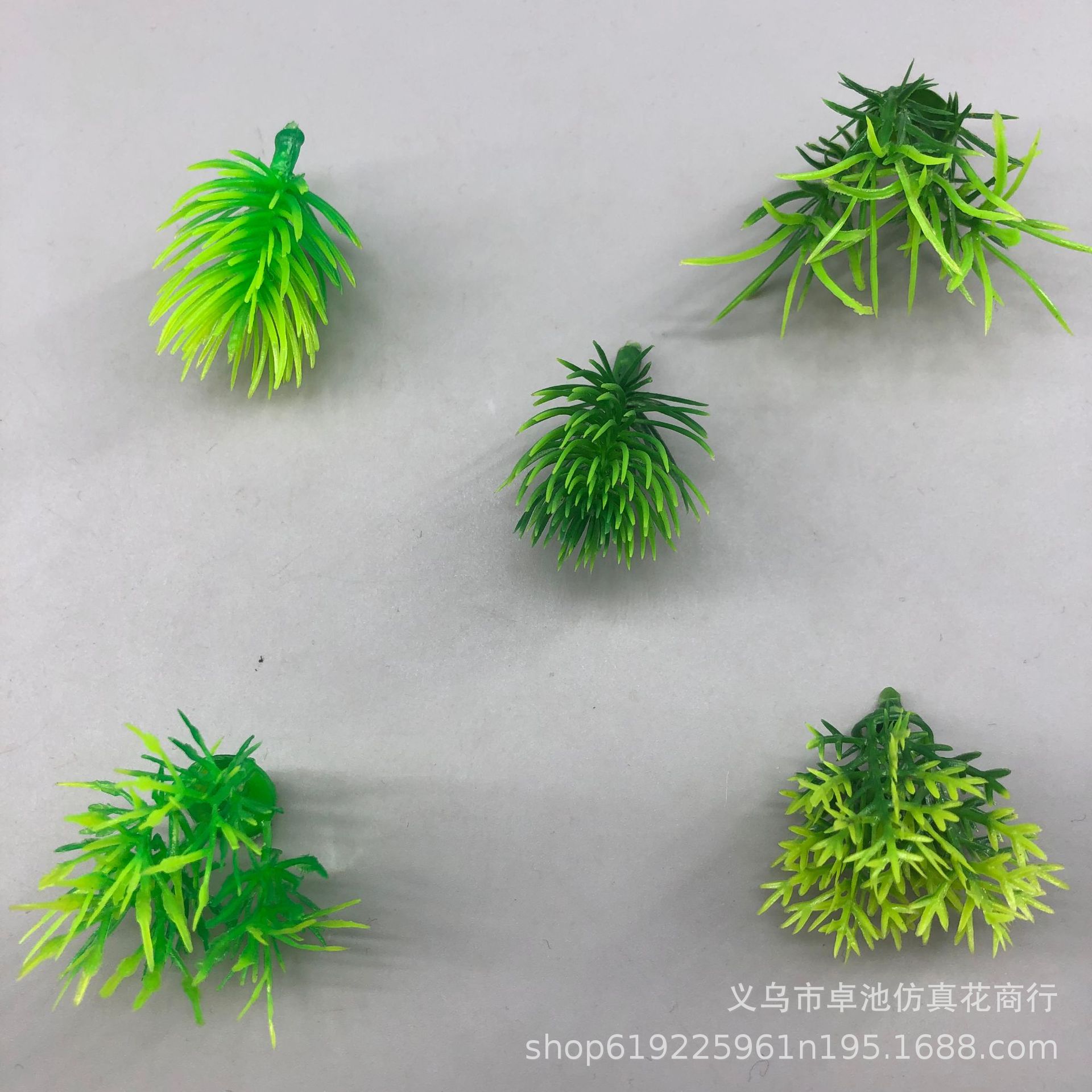 仿真植物多款水族松针植物松针盆栽配件塑料材料水草仿真植物批发