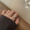 Small design brand advanced ring, Japanese and Korean, fitted, on index finger