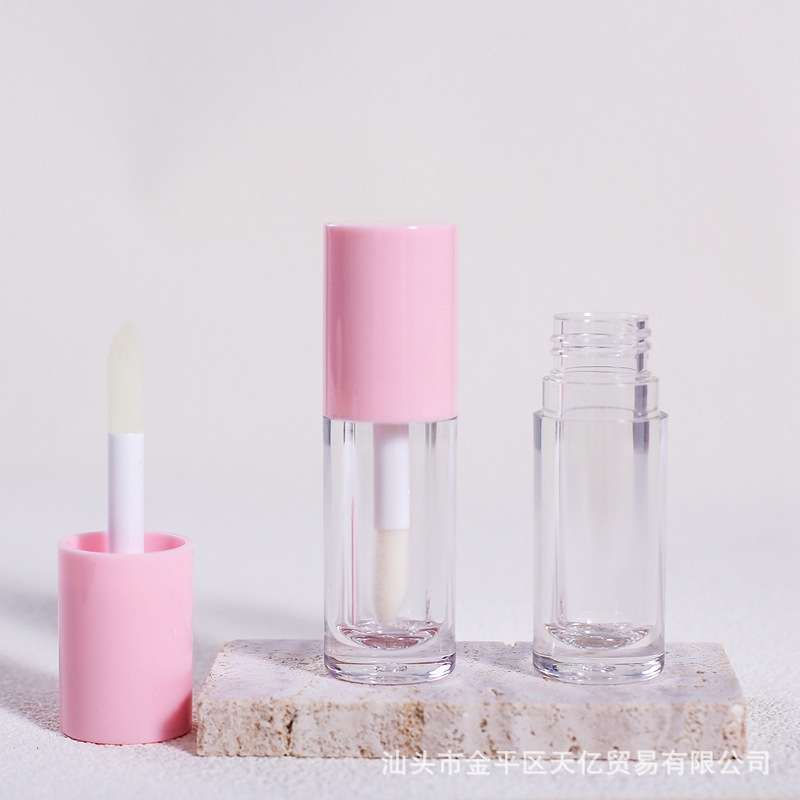 En stock envío gratuito de gran capacidad sub-botella 6ml tubo redondo cabeza de cepillo grande esmalte de labios brillo de labios tubo vacío material de embalaje tubo corrector
