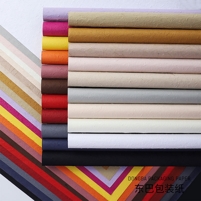 Huaxi mano rasgada Dongba papel monocromático ramo de flores flores flores de papel de embalaje regalo diy flor florista