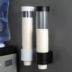使い捨て紙コップホルダー家庭用穴なし壁掛け大容量防塵防湿飲料水カップ収納棚