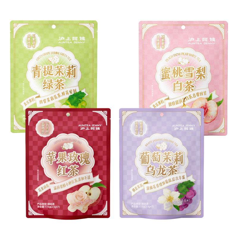 上海おばさん花と果実茶 水出し茶 ピーチと雪梨の白茶 ピーチと雪梨の白茶 アップルローズ紅茶|undefined