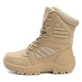 户外高帮沙漠靴训练靴男防滑登山鞋沙色戈壁徒步鞋防沙靴大码男鞋