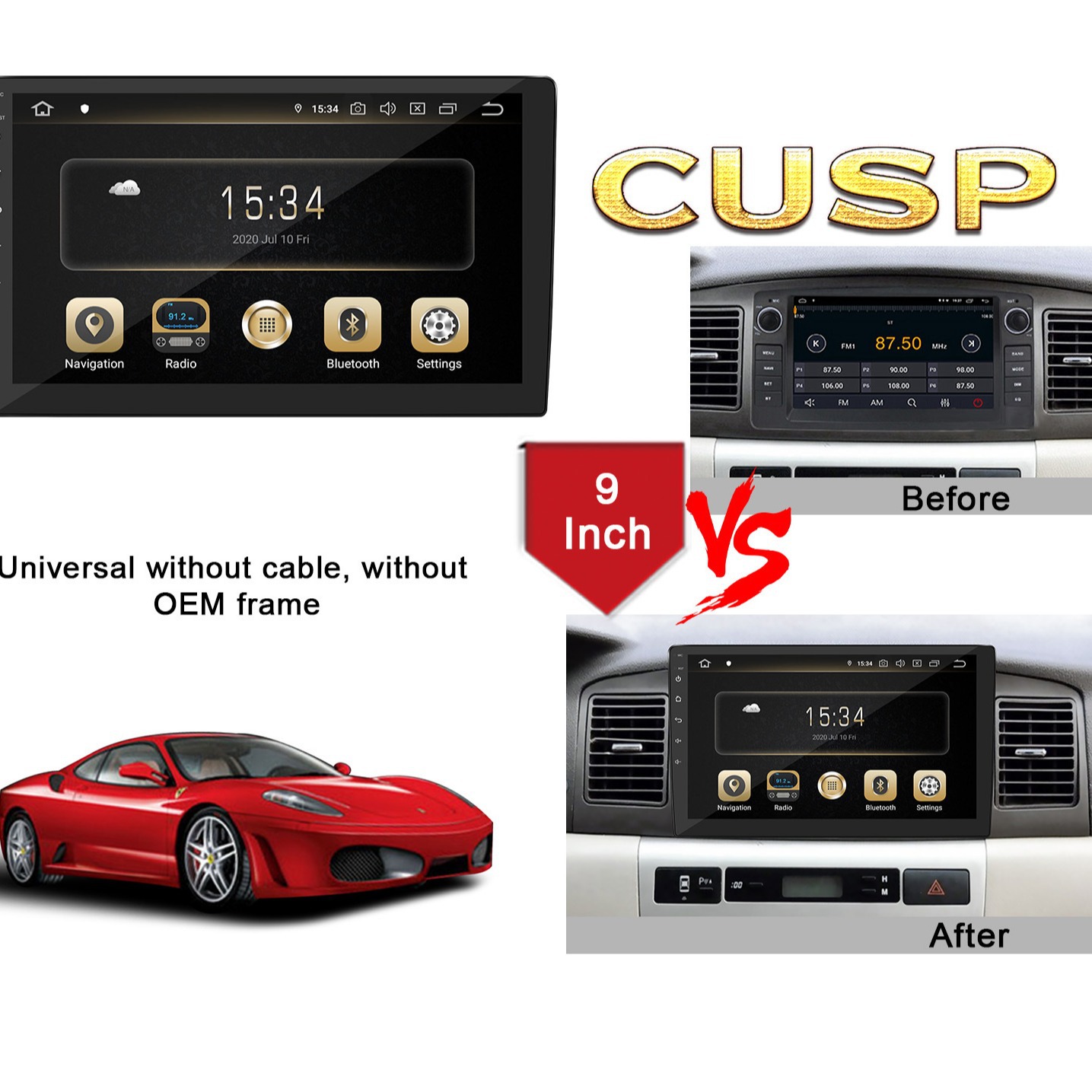 7inch GPS navigation Android universal smart display Bluetooth carplay integrated car navigation device