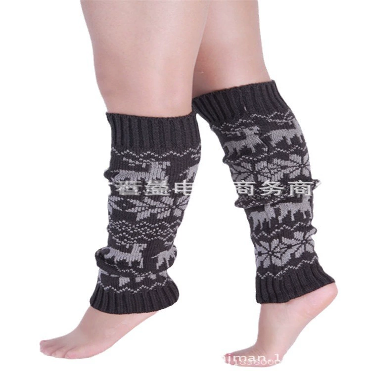 Теплоудерживающие шерстяные в gaiters, сапоги, со снежинками, опт