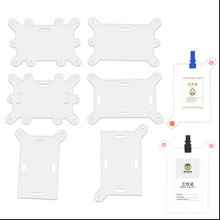 跨境新款透明亚克力护士徽章别针夹身份证学生证员工证顶部适配器