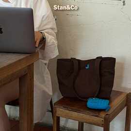 Sten&C同款单肩手提通勤小布袋内置水杯位隔层硬挺小个子托特包