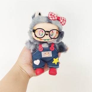 In-Stock 17cm Labubu Doll Clothes First, Second, Third Generation Blind Box Accessories Labubu Doll Clothes Hat Set