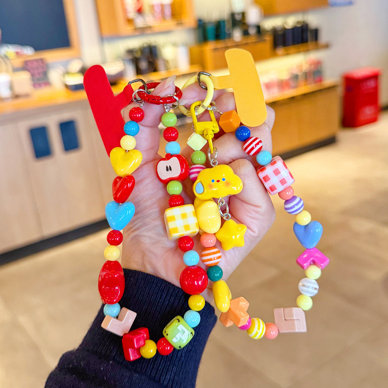 Original Ins Colorful Dopamine Cute Apple String Bead Phone Chain Pendant Ccd Lanyard Cartoon Camera Decoration Original Ins Colorful Dopamine Cute Apple String Bead Phone Chain Pendant Ccd Lanyard Cartoon Camera Decoration