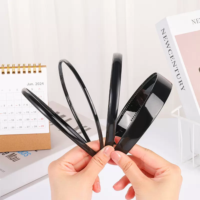 简约黑色洗脸带齿防滑发箍刘海压发头箍女士成人发卡塑料发夹