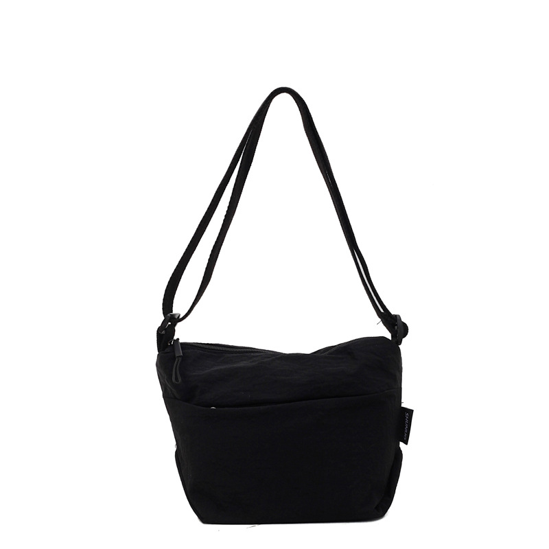 New Lightweight Nylon Casual Simple Commuter Shoulder Crossbody Bag Versatile Mobile Phone Bucket Bag - Thumbnail 7