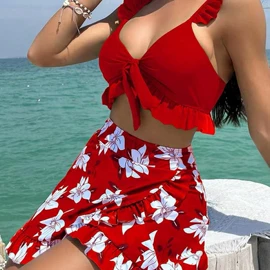 连体泳衣;比基尼;三件套泳装