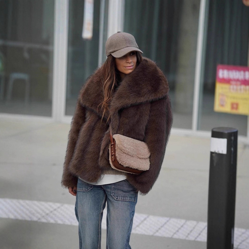 Cross-Border New Soft Fox Fur Jacket Casual Versatile Eco-Friendly Faux Fur Coat Winter Warm Faux Fur Coat Cross-Border New Soft Fox Fur Jacket Casual Versatile Eco-Friendly Faux Fur Coat Winter Warm Faux Fur Coat