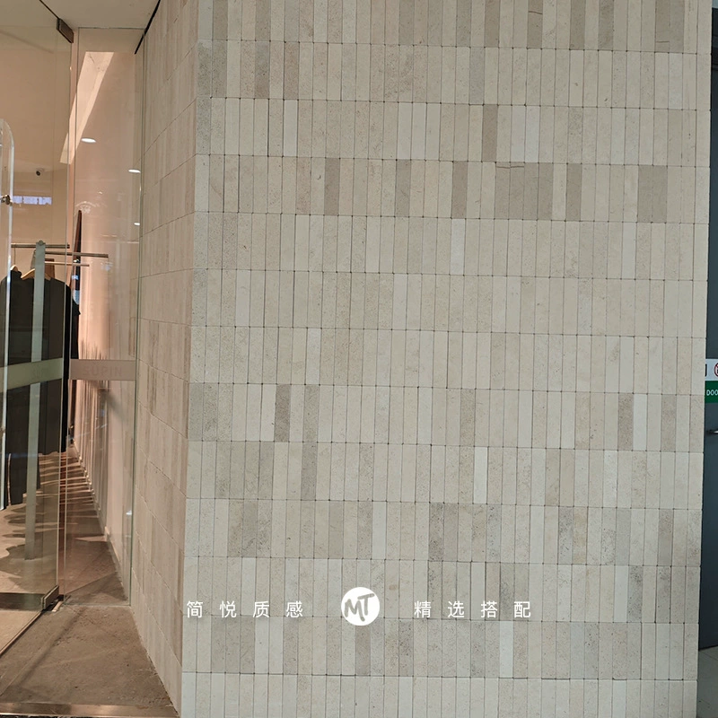 Натуральный молочно-белый известняк светло-бежевый B&B фон для чайной комнаты, кейтеринга, настенная плитка в античном стиле для магазина одежды