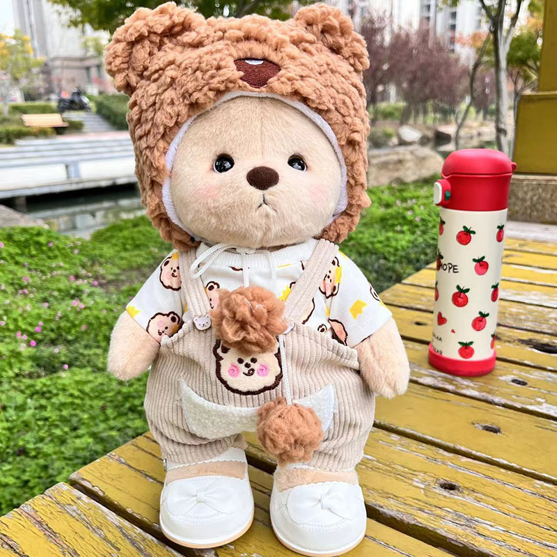 仅售衣服】中号莉娜关节熊毛绒公仔玩偶着替30cm泰迪熊连体服|undefined