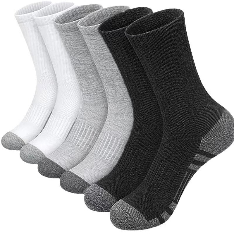 Cross-Border Large Size 47 Size Socks Men's Long Cotton Socks Casual Sports Export Wholesale Spring & Fall Mid-Calf Mesh Socks