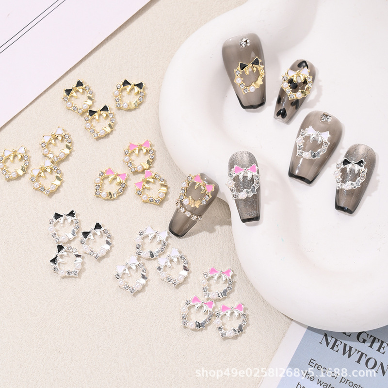 Color-Printed Oil-Drip Wreath Nail Art Rhinestone Accessories, Light Luxury Zircon Pearl Embellishments, Internet-Famous Diamond-Encrusted Nail Decorations, Dazzling Sparkle Color-Printed Oil-Drip Wreath Nail Art Rhinestone Accessories, Light Luxury Zircon Pearl Embellishments, Internet-Famous Diamond-Encrusted Nail Decorations, Dazzling Sparkle