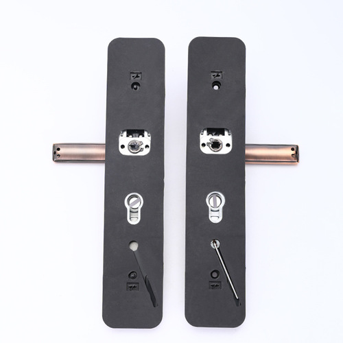 Universal anti-theft door anti-pry door lock thickened panel retro style lock household double-active double door handle lock
