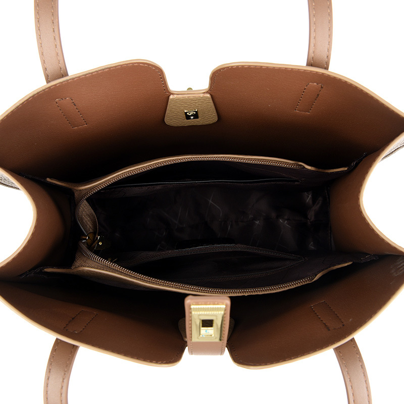 Cross-Border Genuine Leather Large Capacity Shoulder Tote Bag For Women, Casual Commuter Bag, Trendy Versatile Luxury Briefcase Underarm Bag - Thumbnail 5